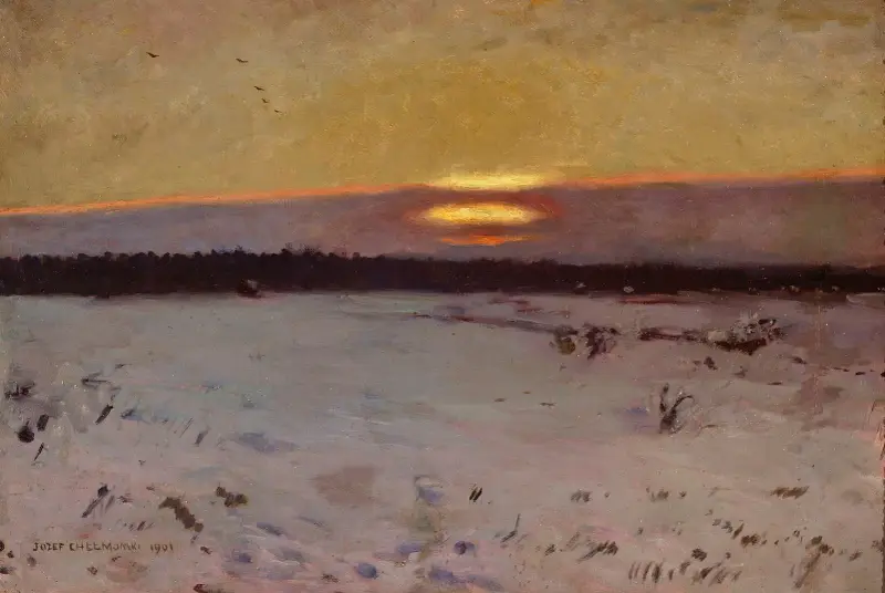 Vintersolnedgång av Jozef Chelmonski