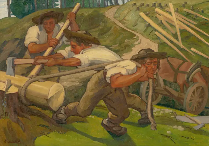 Skogshuggare av Jozef Hanula