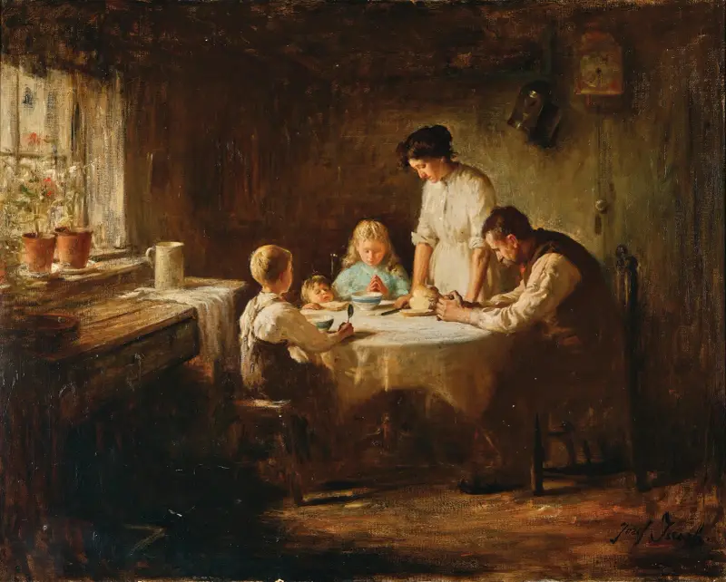 Žehnání u stolu, Jozef Israëls