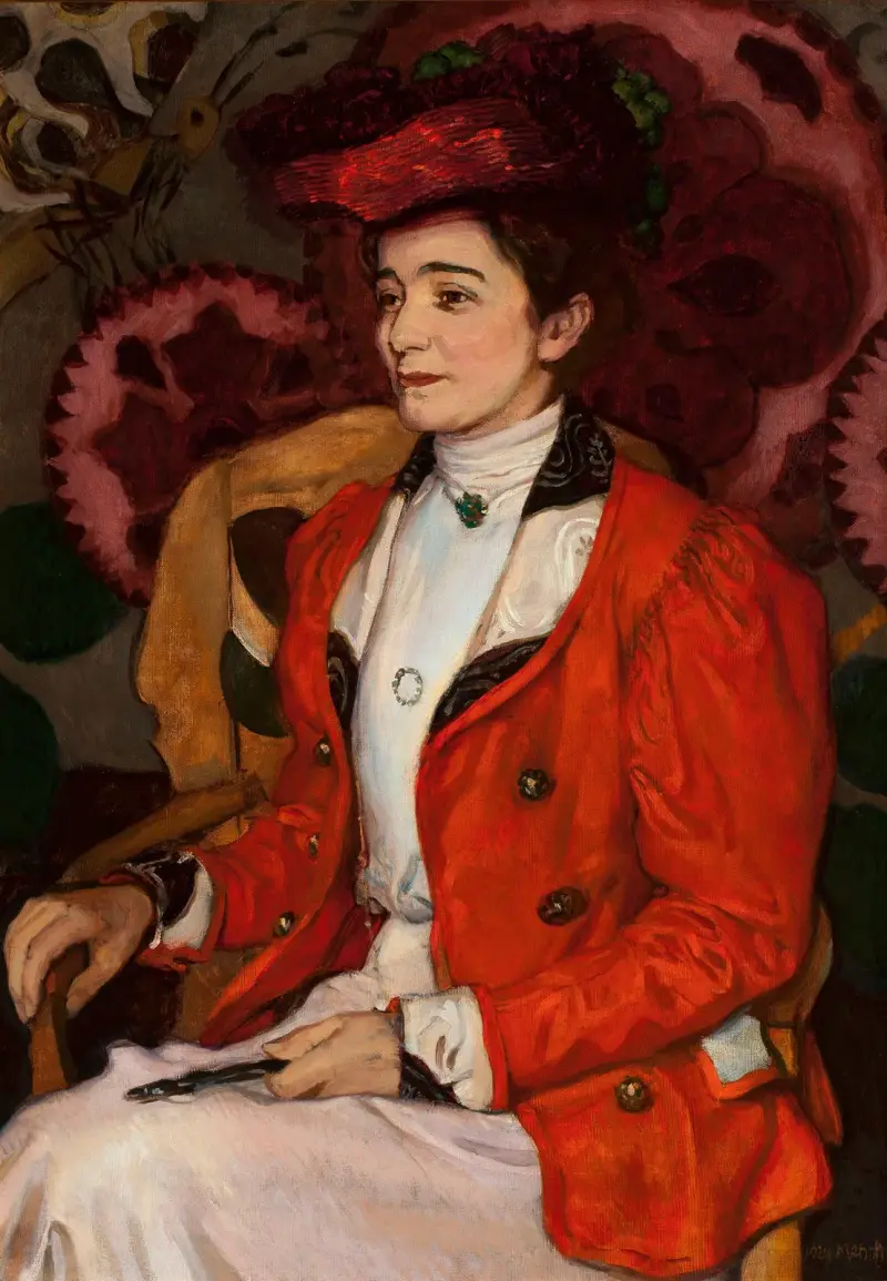 Portrait of Iza Axentowicz née Giełgud av Józef Mehoffer