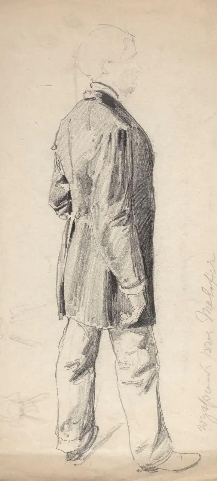 Porträtt av Stanisław Wyspiański i profil av Józef Mehoffer