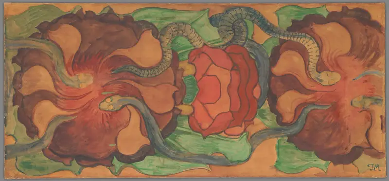 Ormar bland rosor av Józef Mehoffer