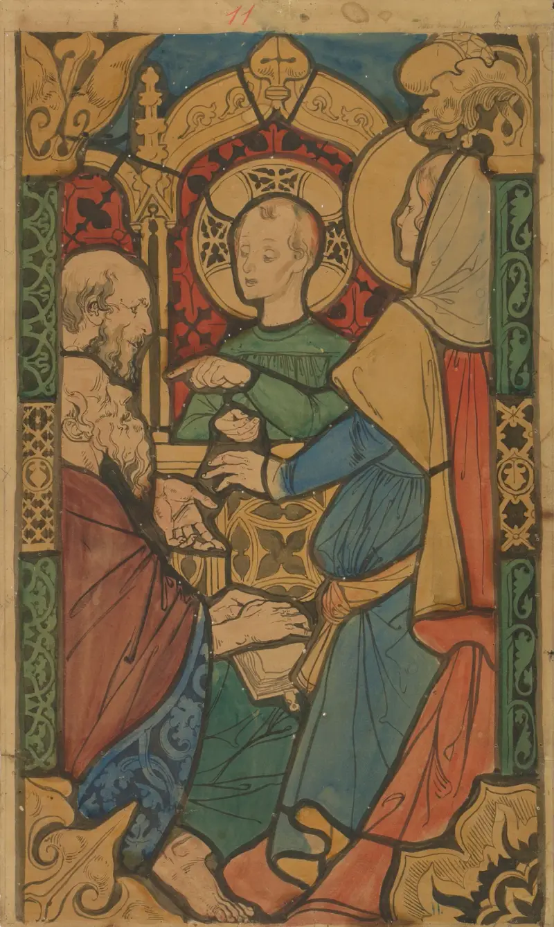 Tolvårige Kristus undervisar i templet av Józef Mehoffer