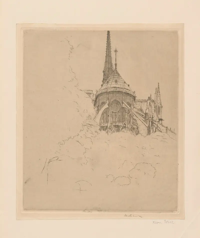 Apse of Notre-Dame de Paris Cathedral, state III av Józef Pankiewicz