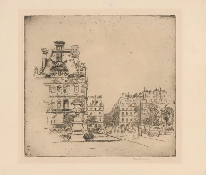 Des Tuileries Street, Paris av Józef Pankiewicz
