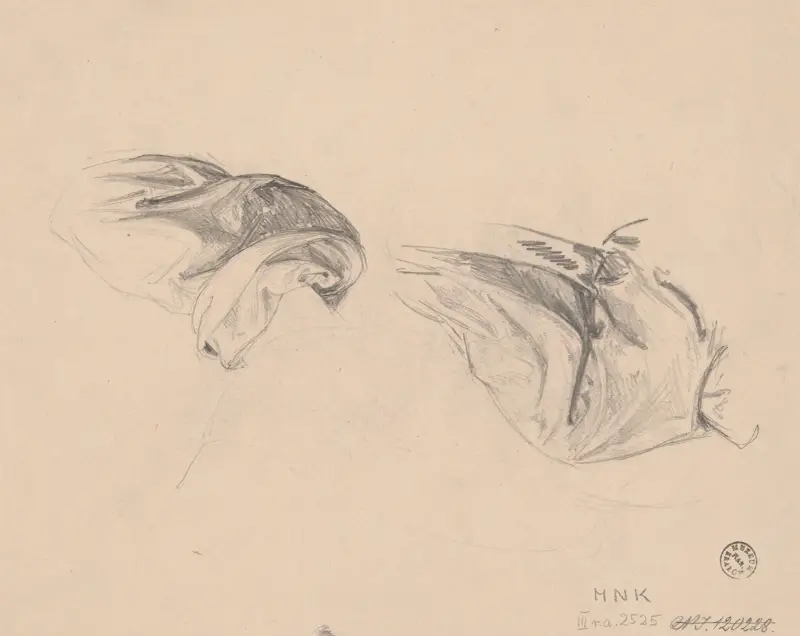 Drapery studies av Józef Simmler