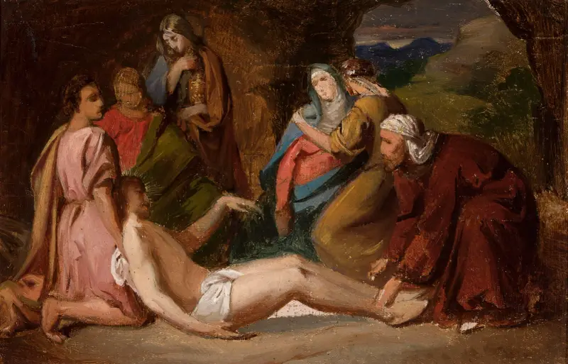 Entombment of Christ, sketch for a painting av Józef Simmler