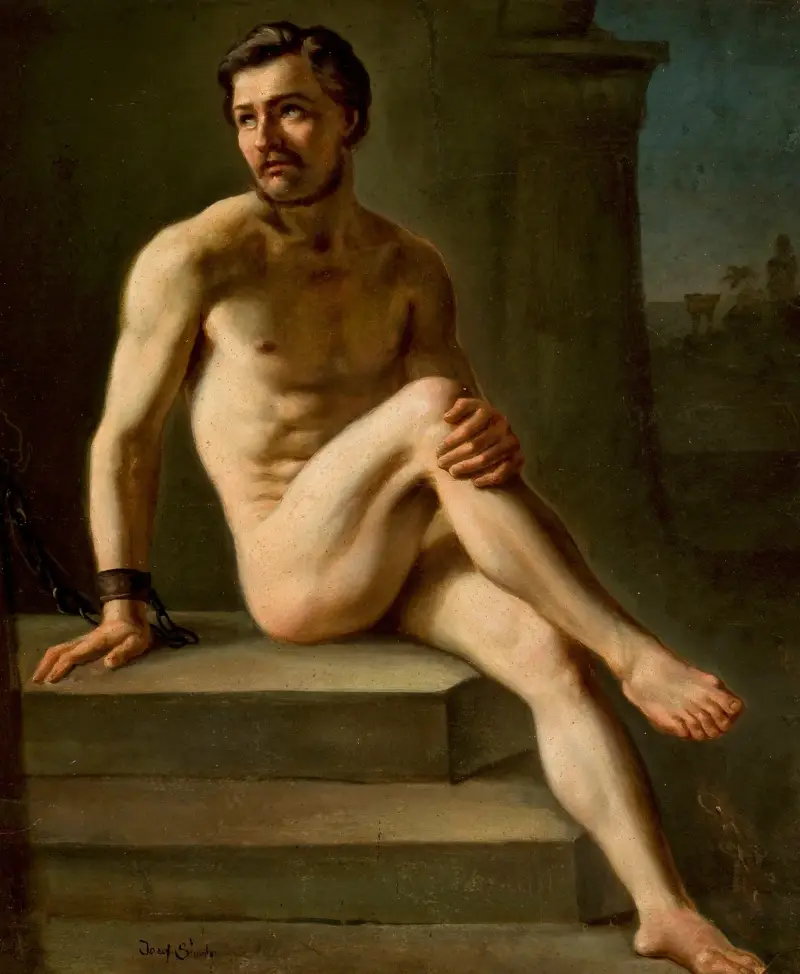 Studie eines männlichen Aktes von Józef Simmler
