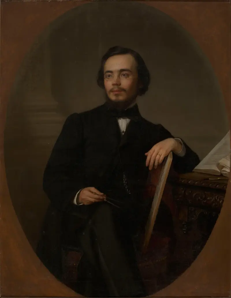 Portrait of Aleksander Waszkowski, member of the National Government in 1863 av Józef Simmler