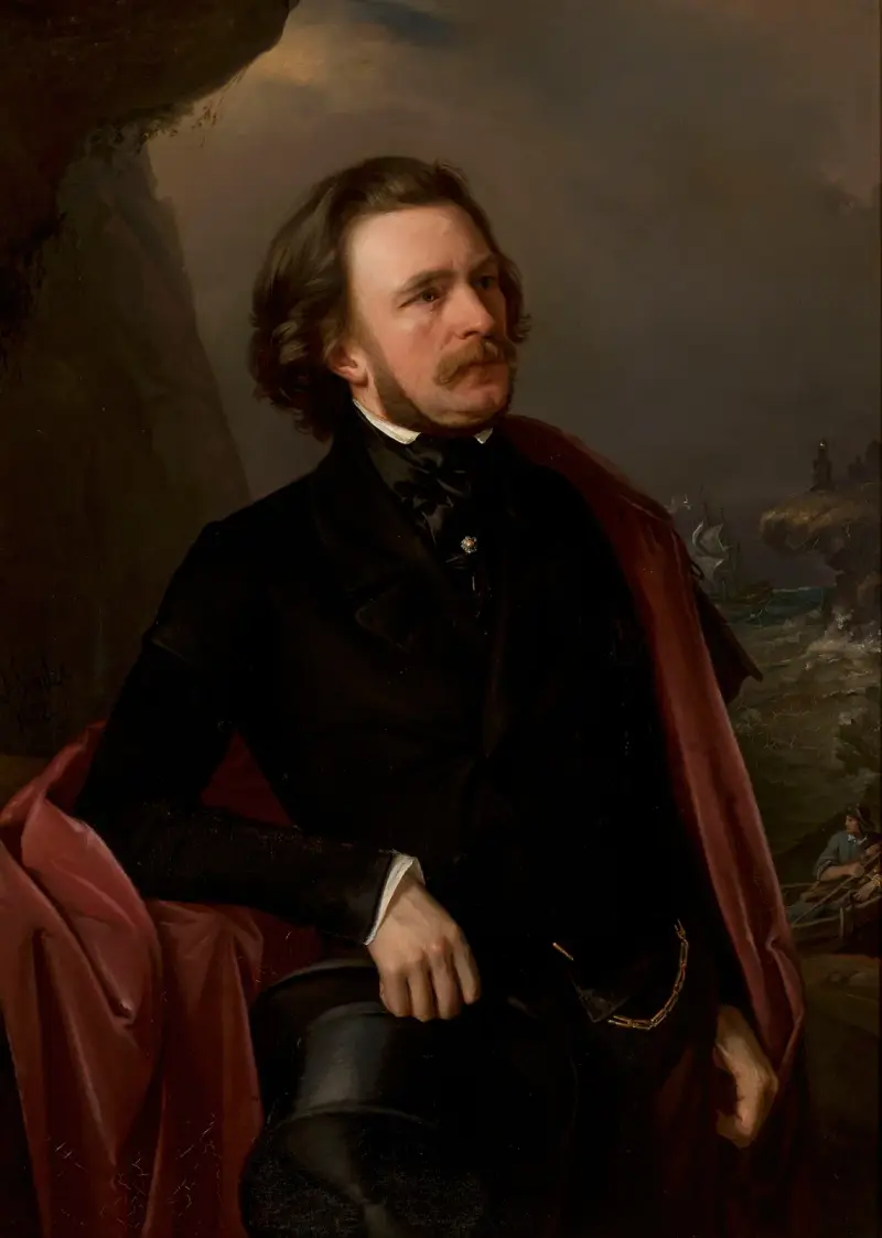 Porträtt av doktor Teodor Teutold-Tripplin, resenär av Józef Simmler