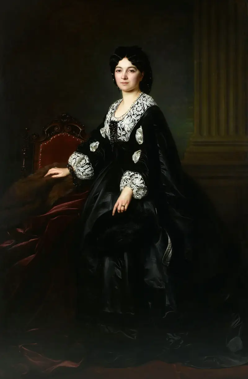 Portrait of Julia Bock av Józef Simmler