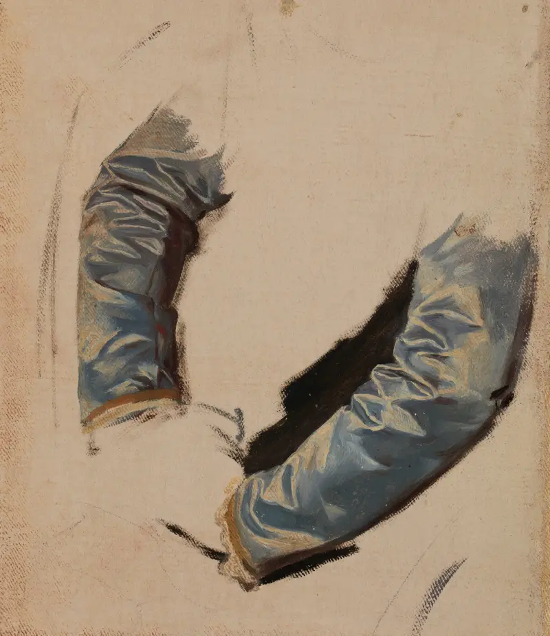 Sleeves of King’s Attire. Study to the Painting ‘The Death of Barbara Radziwiłł’ av Józef Simmler