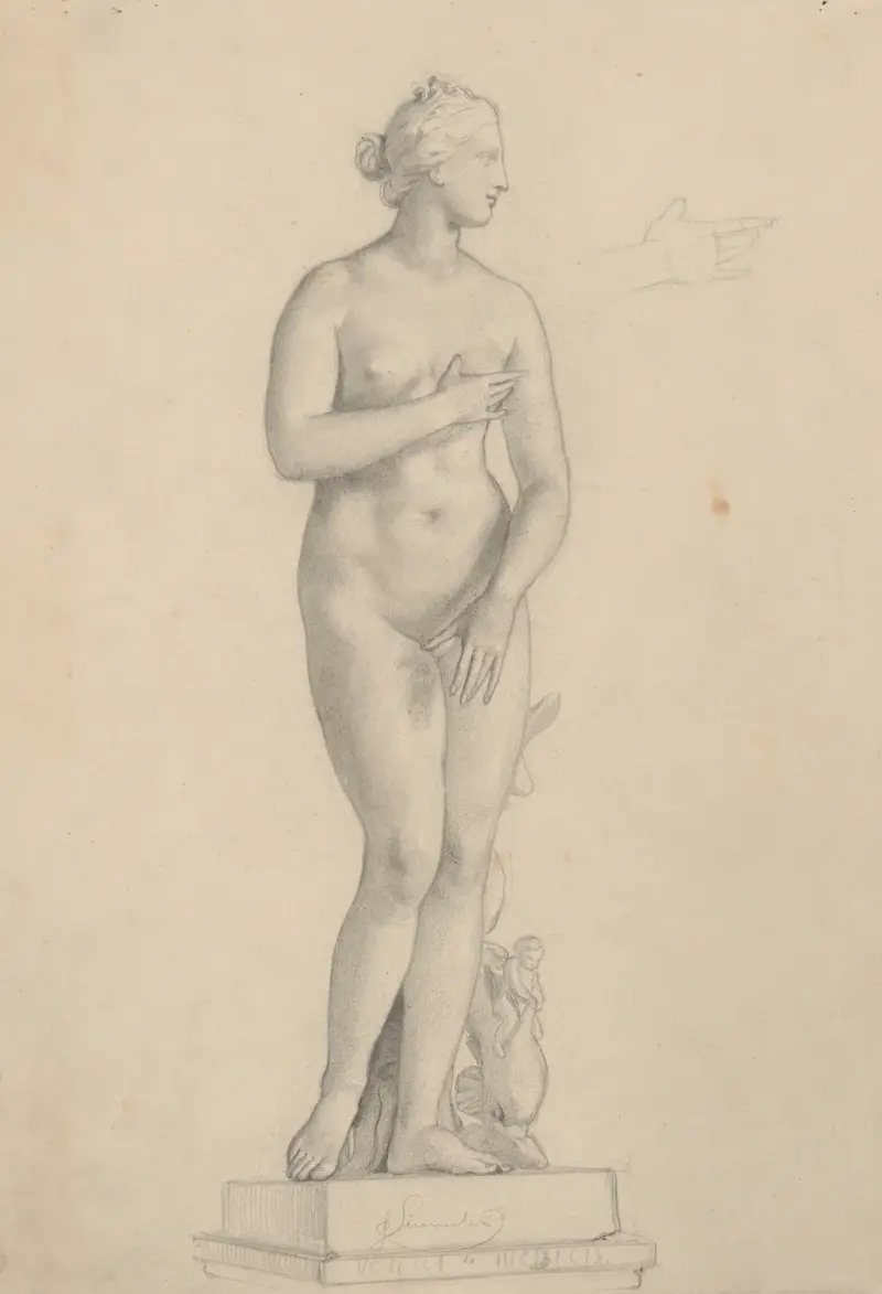 Studie av skulpturen Venus Medicea av Józef Simmler