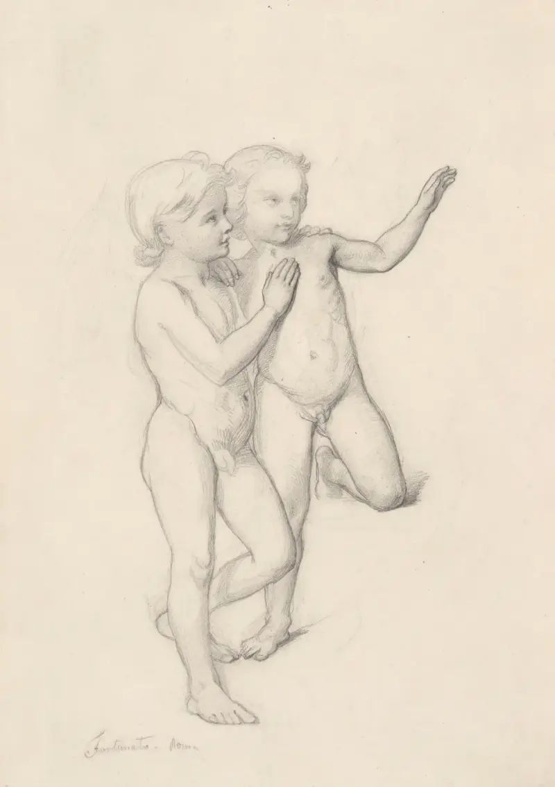 Engelstudie von Józef Simmler