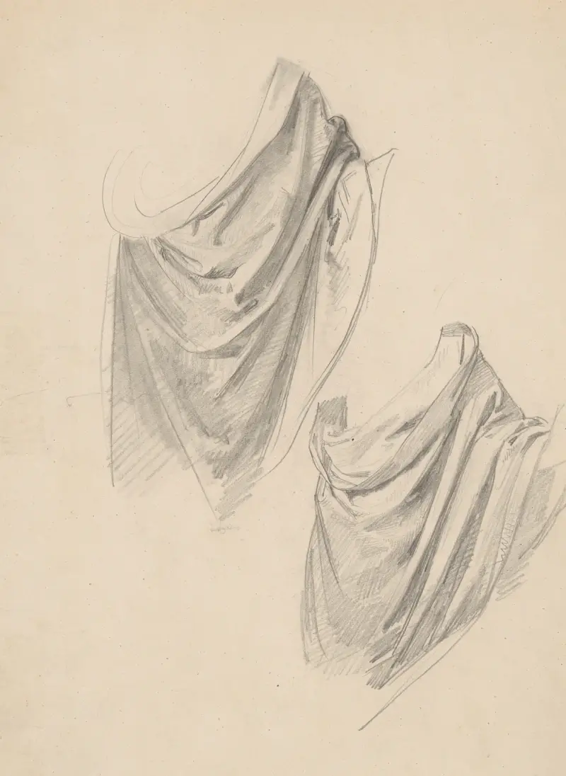 Studie av Moses klädnad till målningen 'Immaculate Conception of the Blessed Virgin Mary' av Józef Simmler