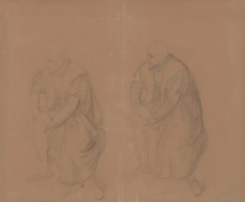 Studie der Königsfigur für das Gemälde „Der Tod der Barbara Radziwiłł“ von Józef Simmler
