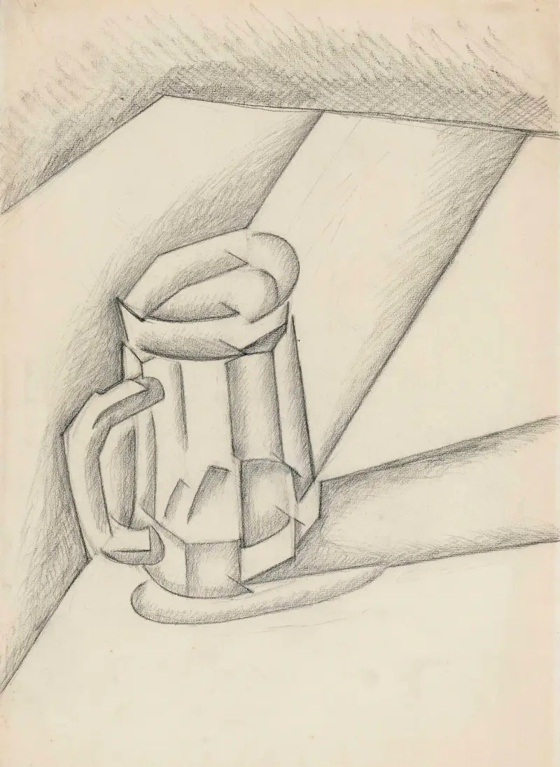 Ölflaska av Juan Gris