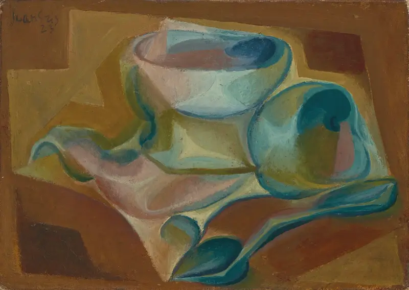 Skål och äpple av Juan Gris