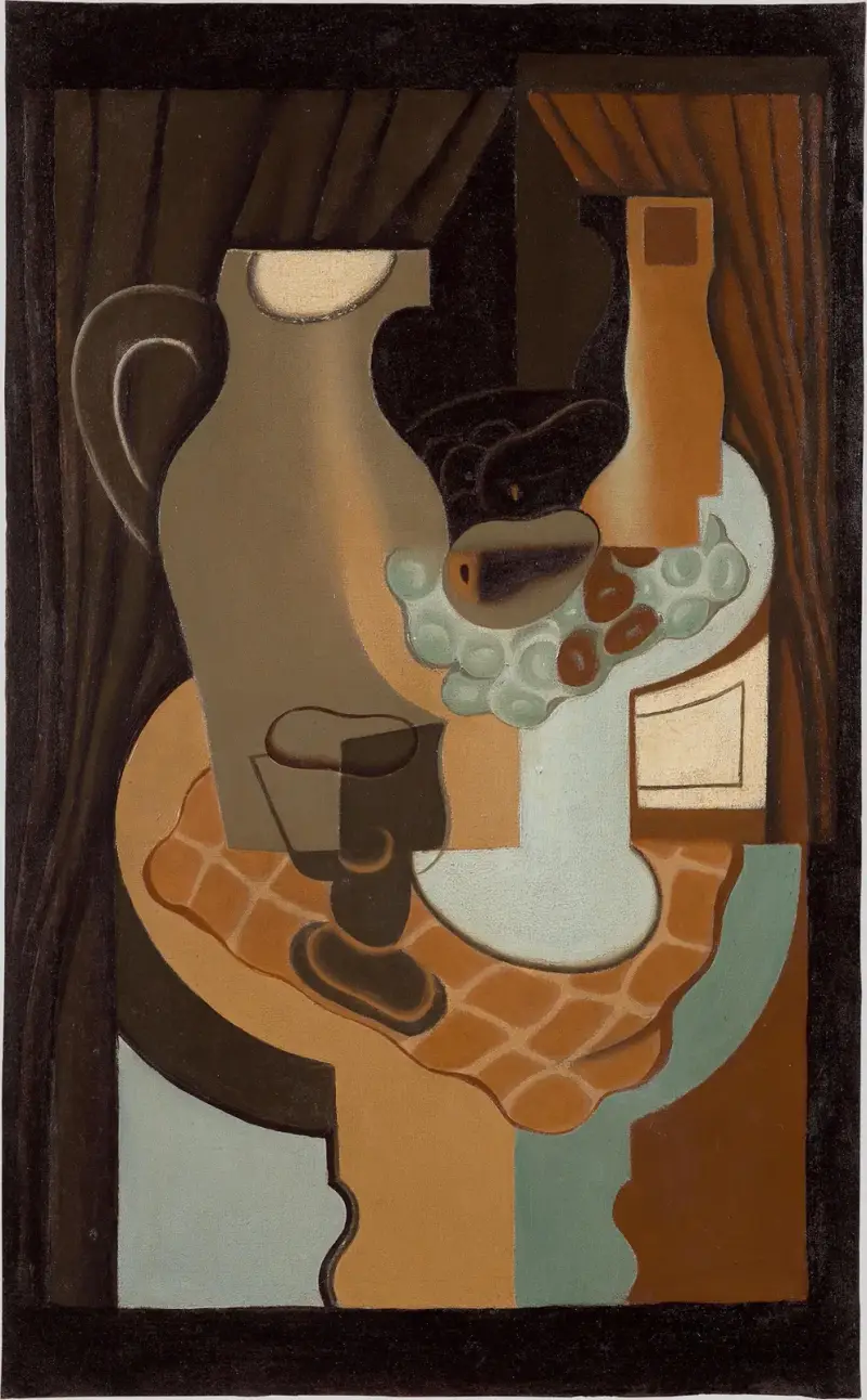 Kanna och fruktskål av Juan Gris