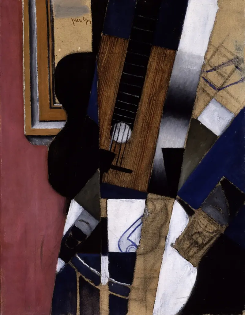 Gitarr och pipa av Juan Gris