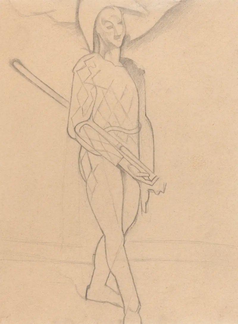 Harlekin av Juan Gris