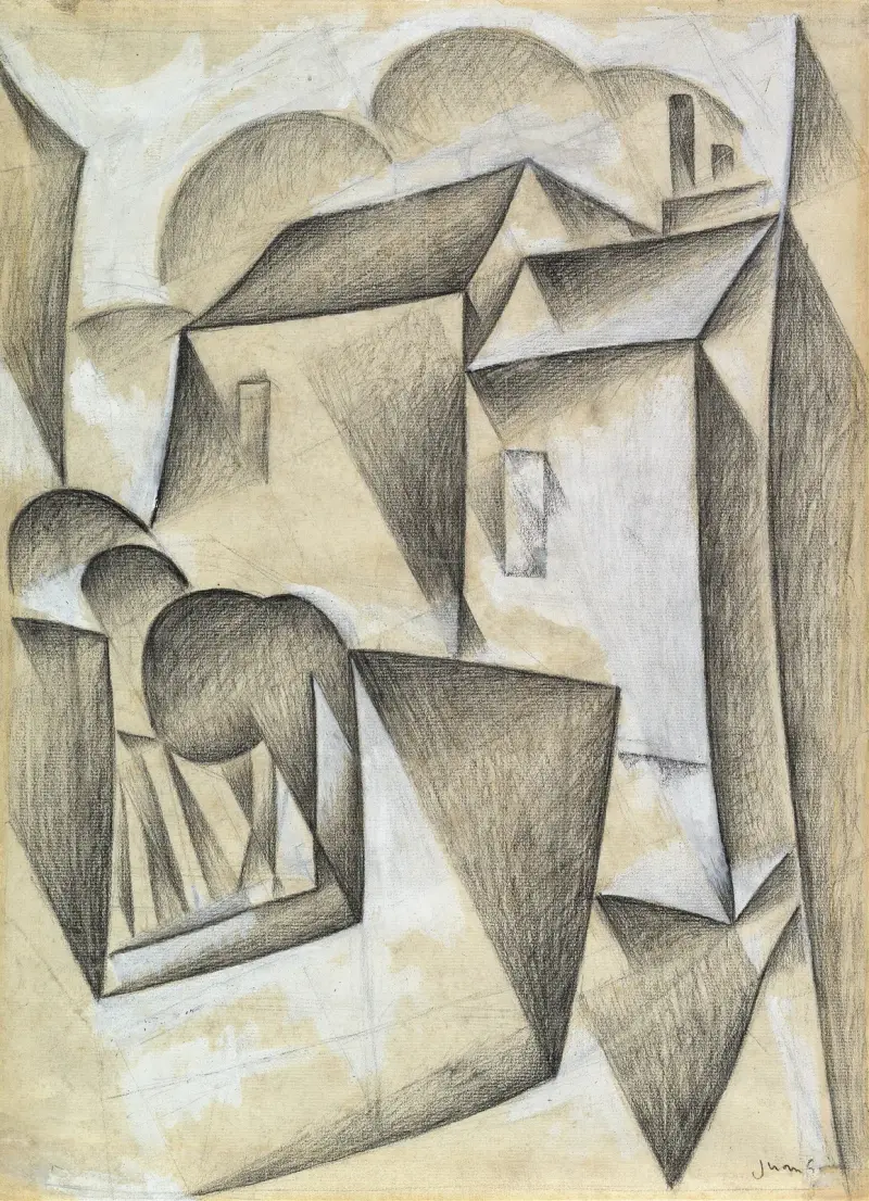 Hus i Paris, Place Ravignan av Juan Gris