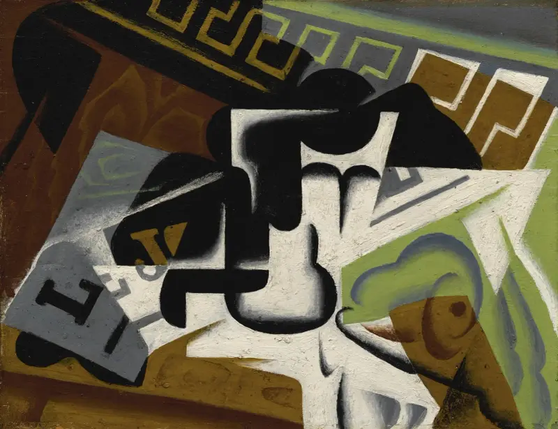 Journal och fruktfat av Juan Gris