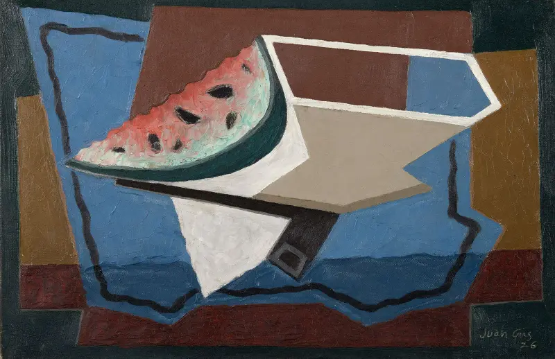 Vattenmelonskivan av Juan Gris