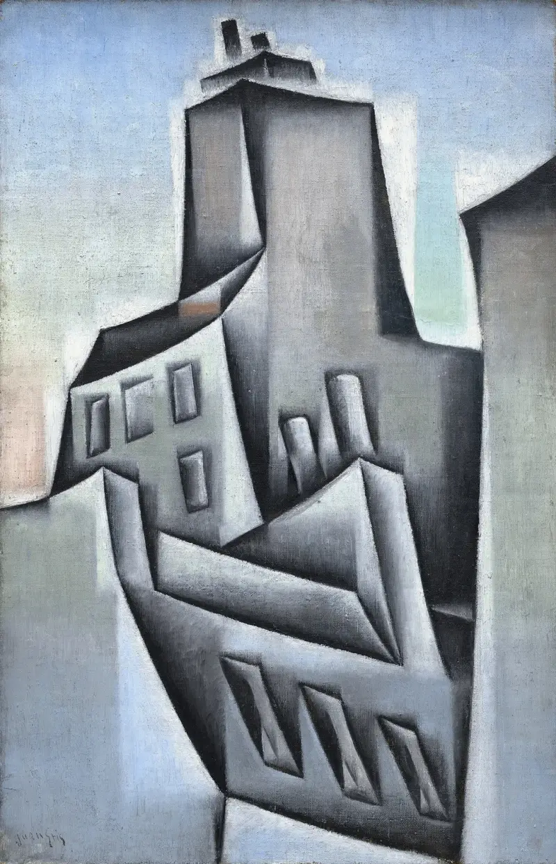 Hus i Paris av Juan Gris