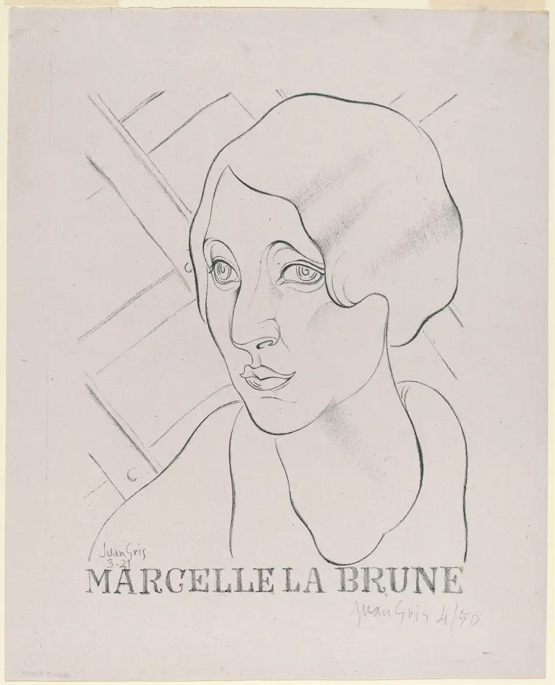 Marcelle la Brune (April 1921) av Juan Gris
