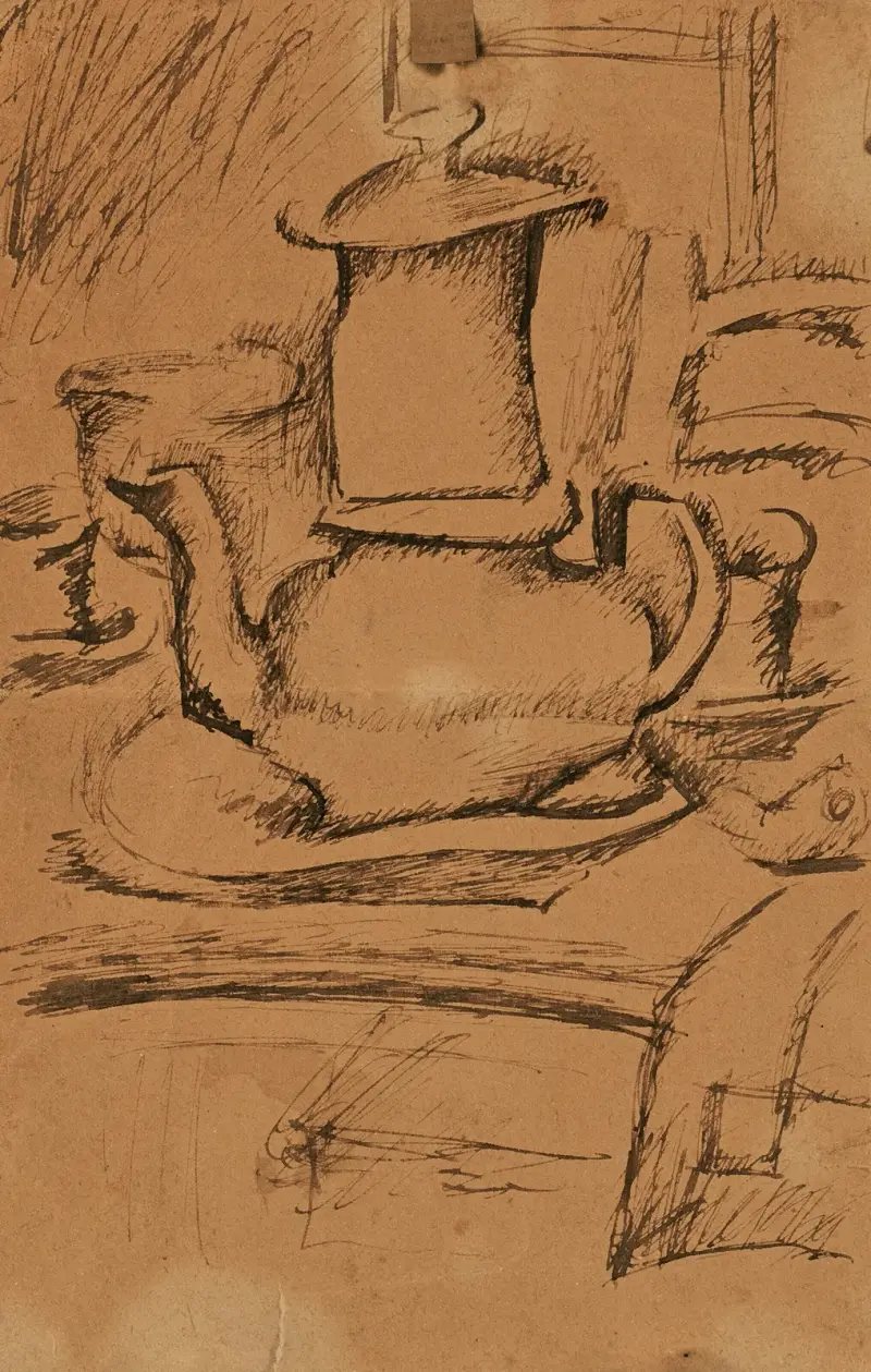 Stilleben med kaffekanna av Juan Gris
