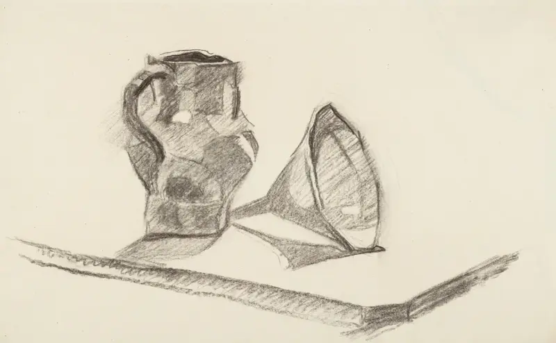 Stilleben med kruka och tratt av Juan Gris