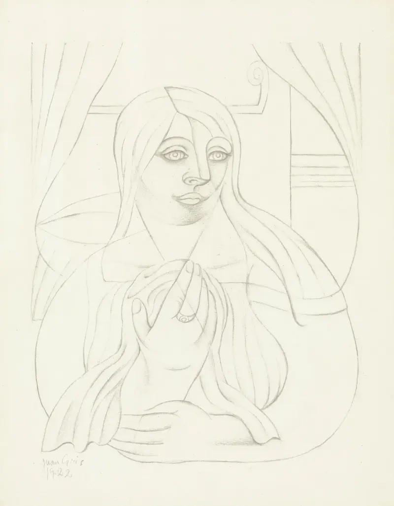 Porträtt av ung flicka av Juan Gris