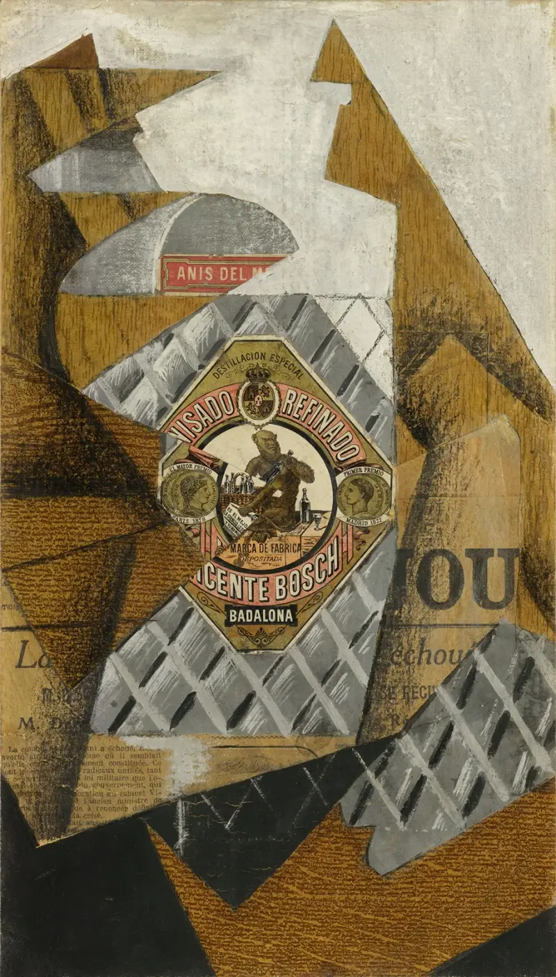 The Bottle of Anís del Mono av Juan Gris