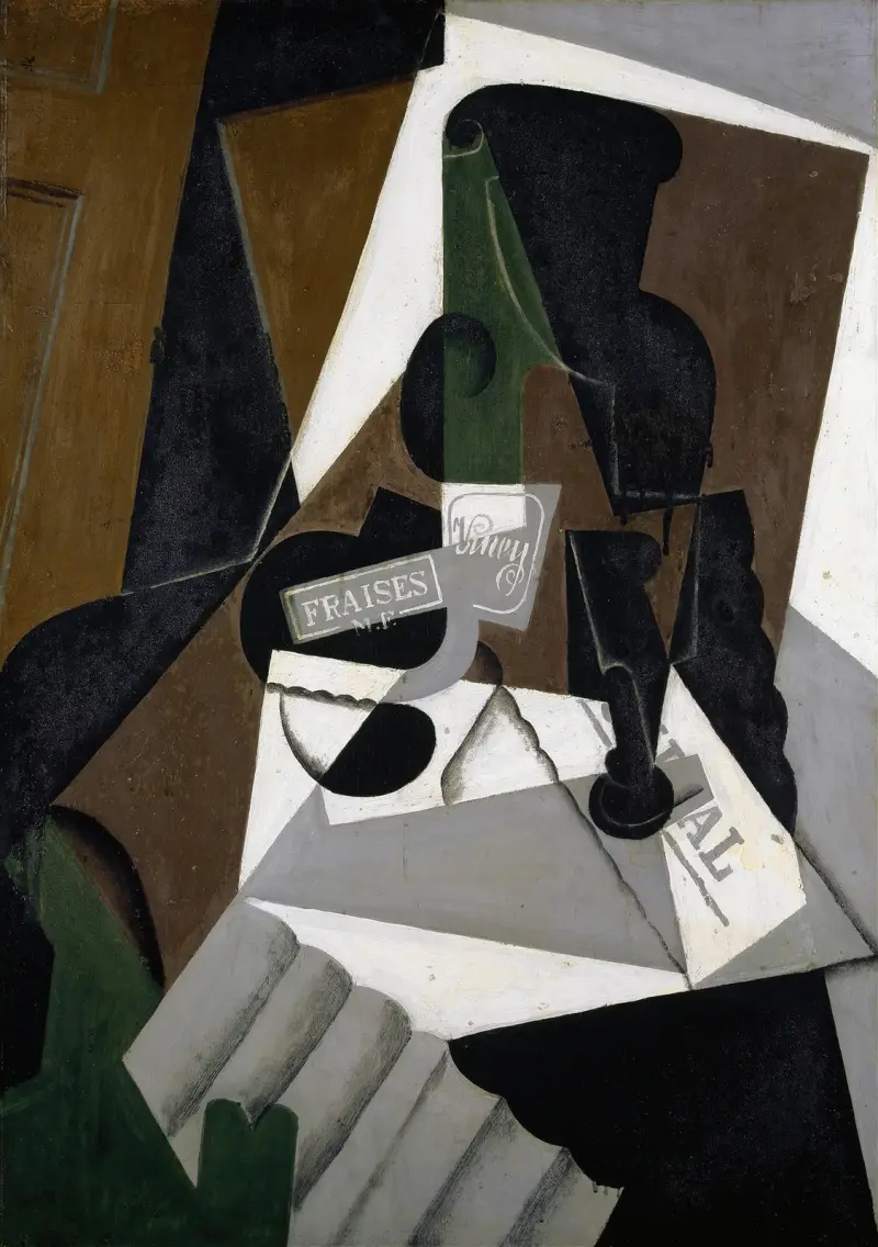 Burk med jordgubbssylt av Juan Gris
