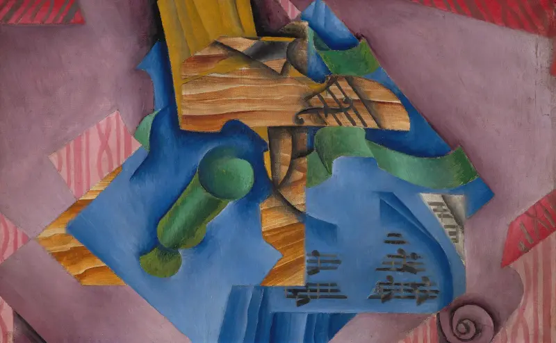 Violon et verre (Violin and Glass) av Juan Gris
