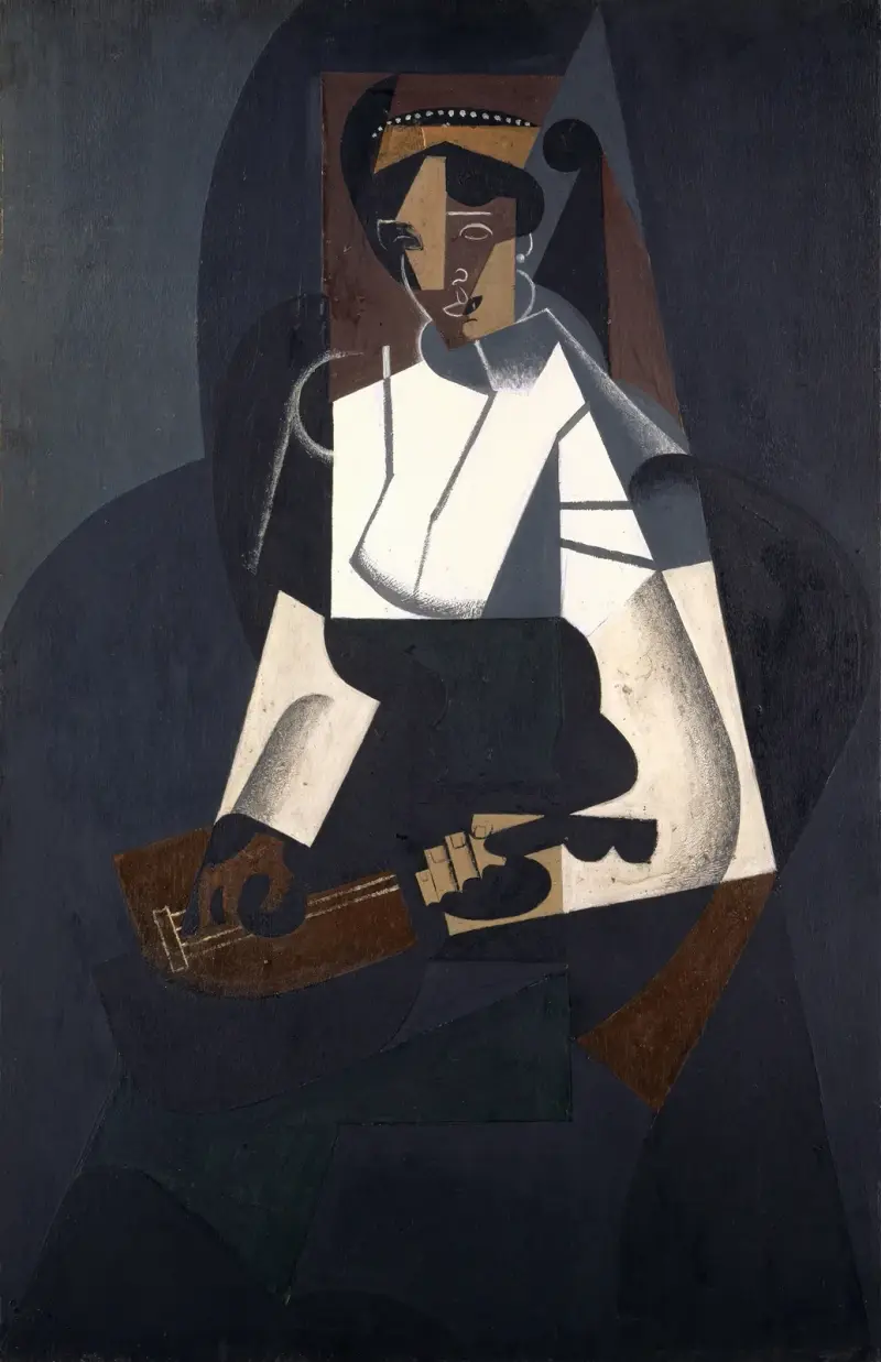Frau mit Mandoline von Juan Gris