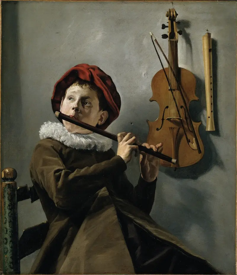 Boy playing the Flute av Judith Leyster