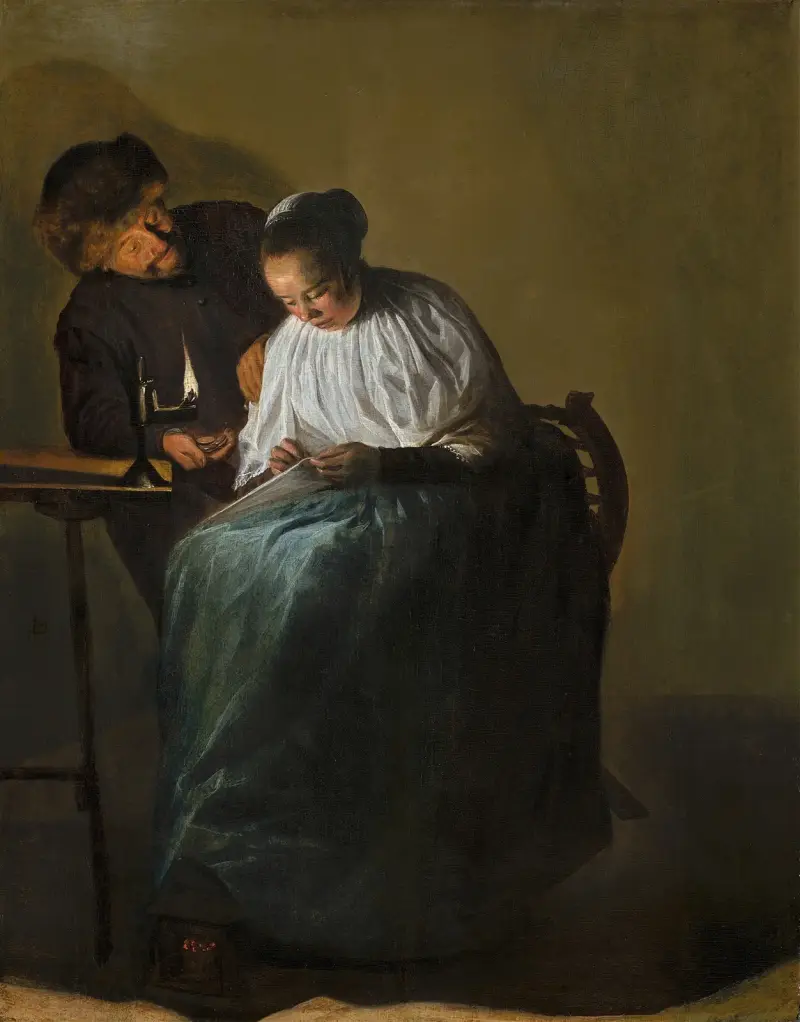Man Offering Money to a Young Woman av Judith Leyster