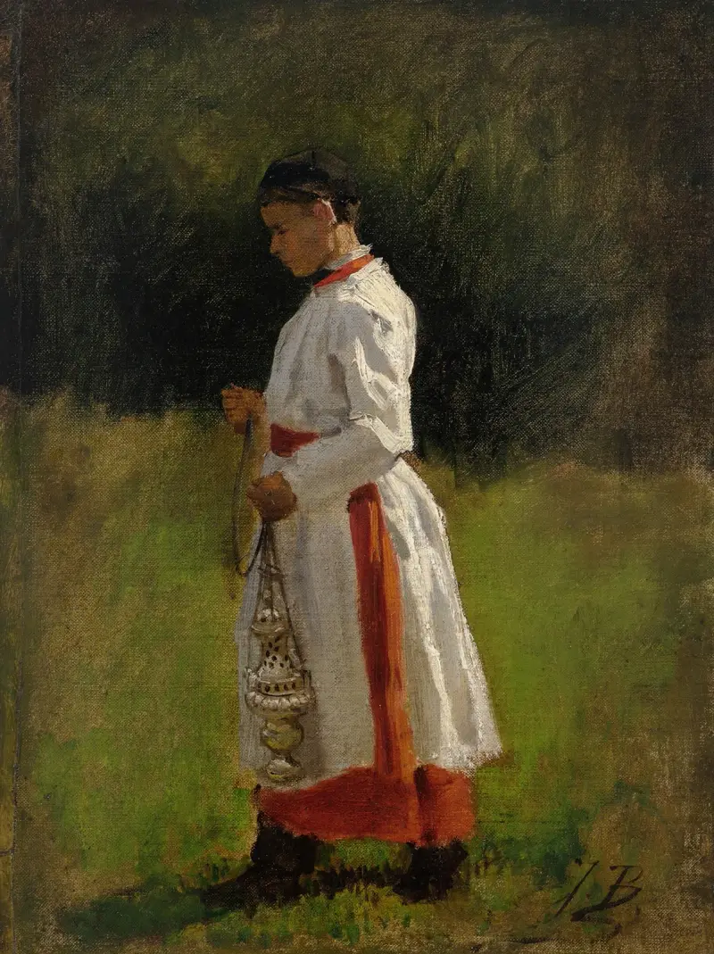 Korgossen av Jules Breton