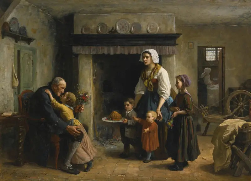 Farfars fest av Jules Breton