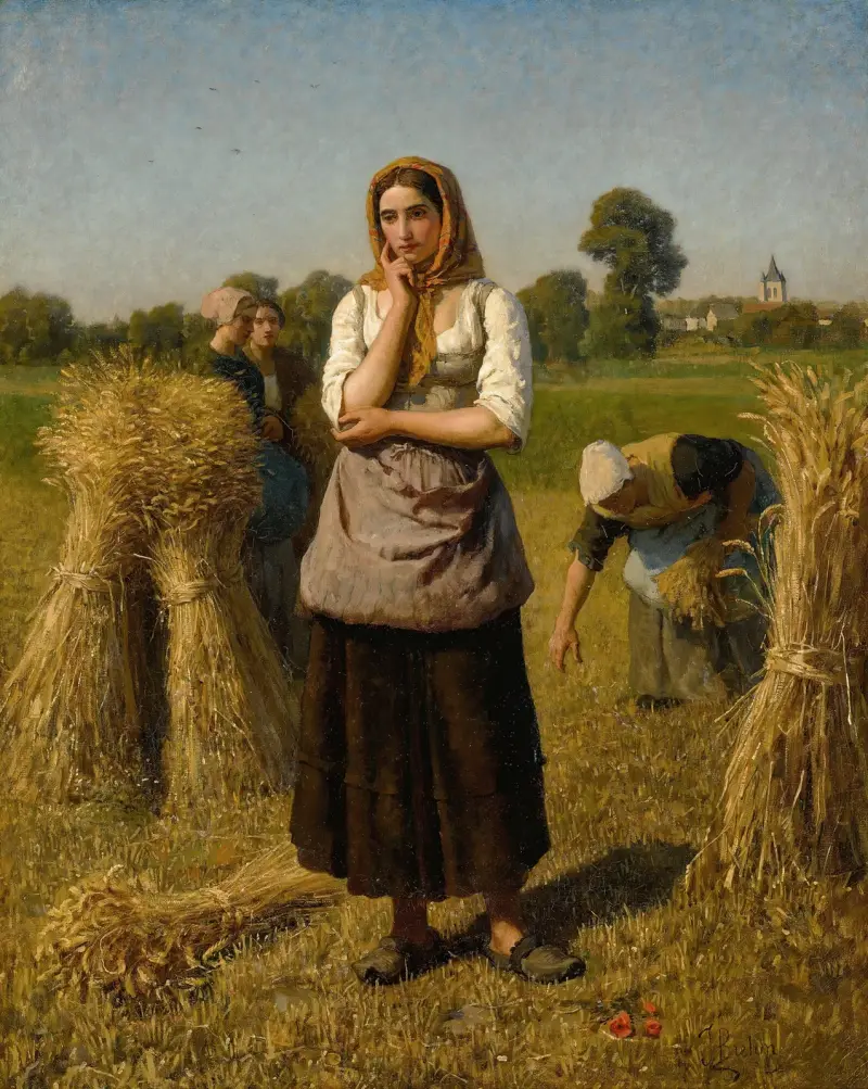 Žena sbírající klasy, Jules Breton