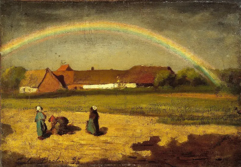 Regnbågen vid Courrières av Jules Breton