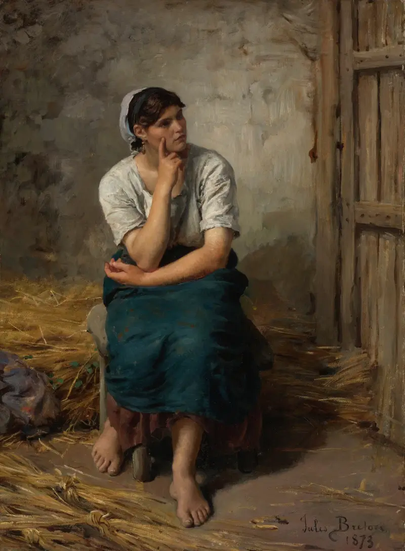 Vilande bondflicka av Jules Breton