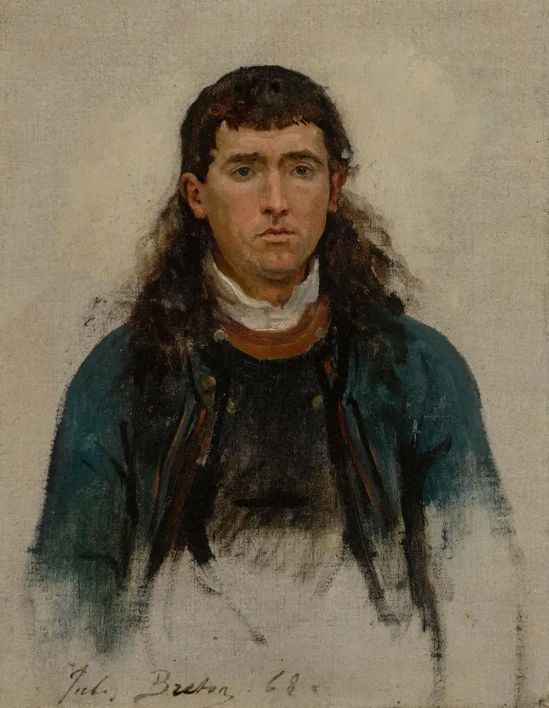 Portret mężczyzny (Studium do "Un grand pardon breton"), Jules Breton