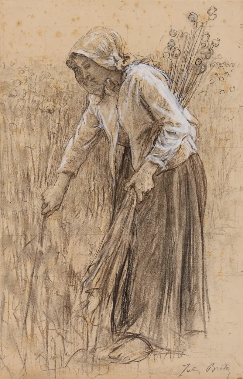 Zbieraczka goździków, Jules Breton
