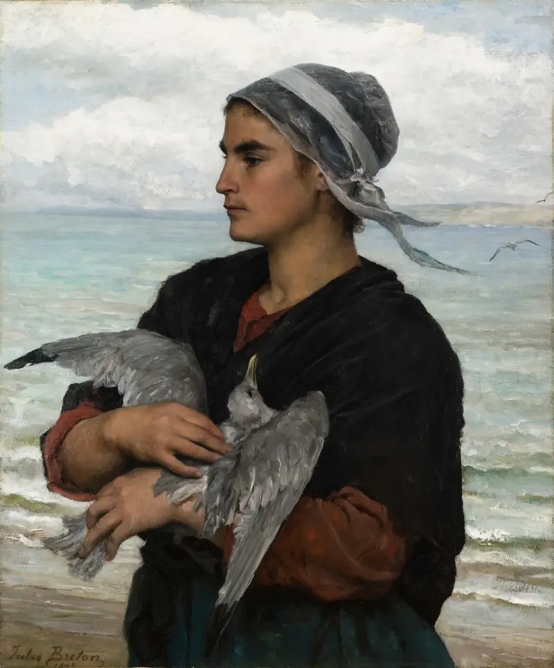 Die verwundete Möwe von Jules Breton