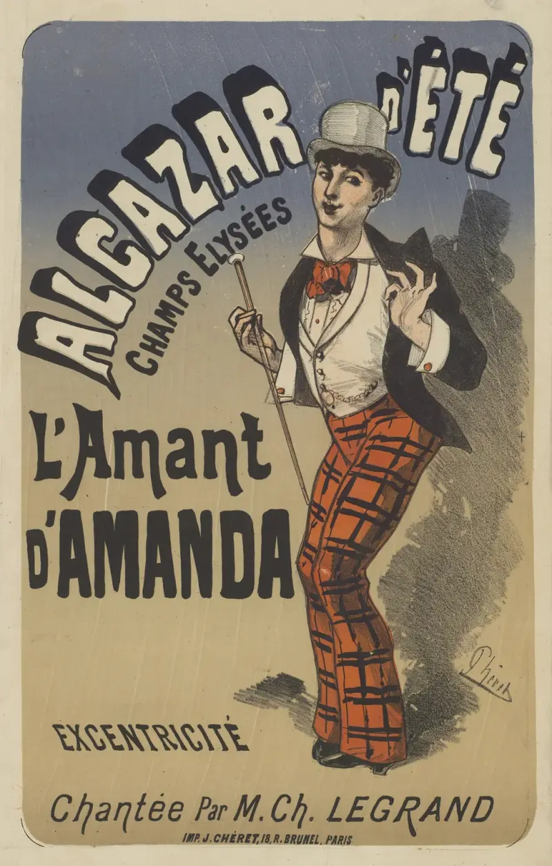 Alcazar d’Eté. L’amant d’Amanda. et Amanda, réponse à l’Amant d’Amanda. av Jules Chéret