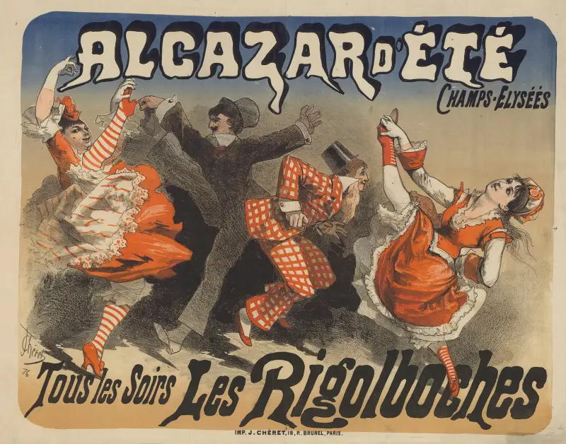 Alcazar d’Eté… Les Rigolboches. av Jules Chéret