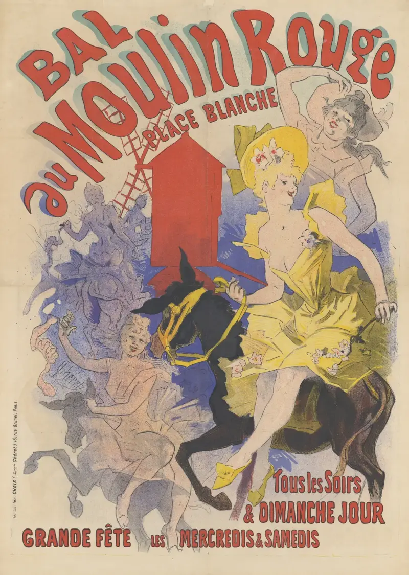 Bal du Moulin rouge tous les soirs et dimanche jour av Jules Chéret